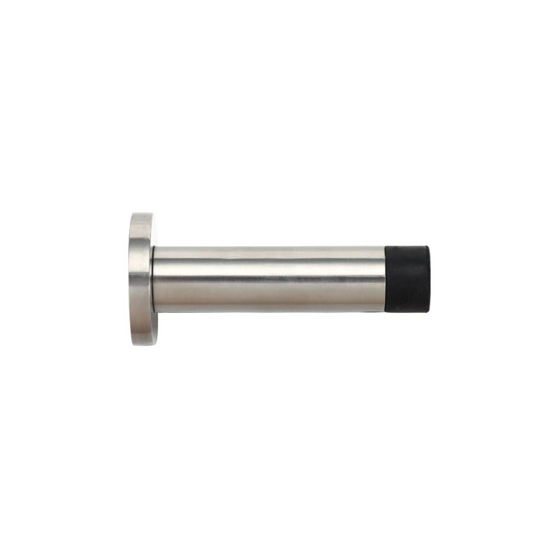 Door Stop - Cylinder - 70mm Projection With Rose-Polished Stainless