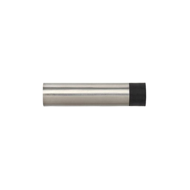 Door Stop - Hollow Cylinder - 74mm Projection Without Rose-Satin Stainless