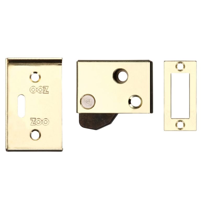 Hush Latch 65x40mm-Electro Brass