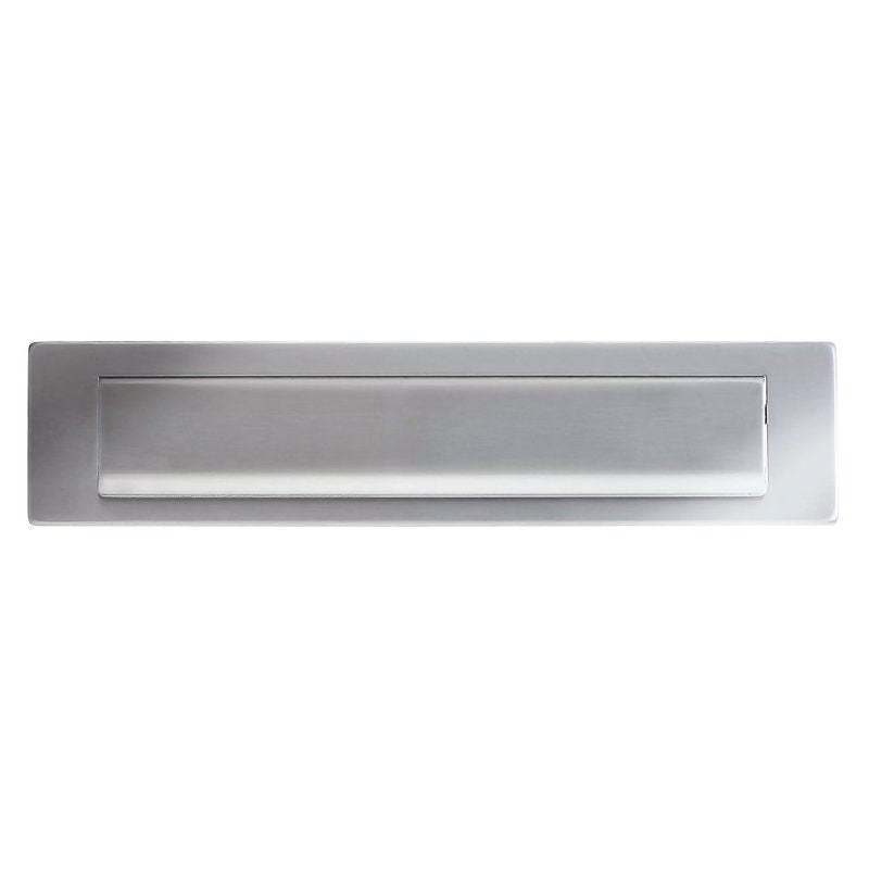 Letter Plate - 340mm x 75mm - 312mm c/c-Satin Stainless