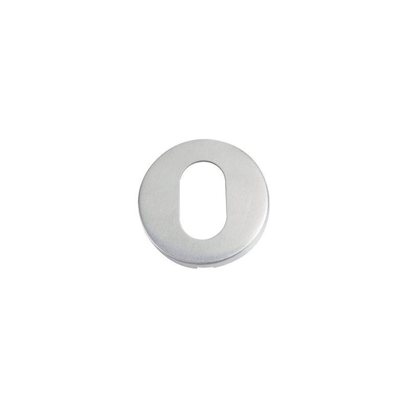 Oval Profile Escutcheon - 52mm Dia - Grade 201-Satin Stainless