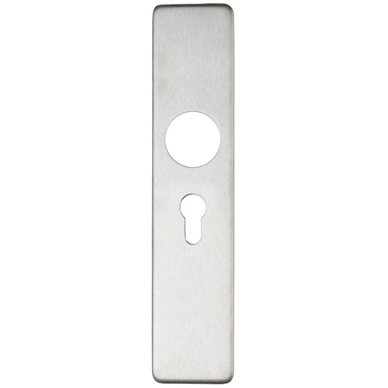 Cover plate for 19 mm and 22mm RTD Lever on Backplate - Euro Profile 47.5mm-Satin Stainless