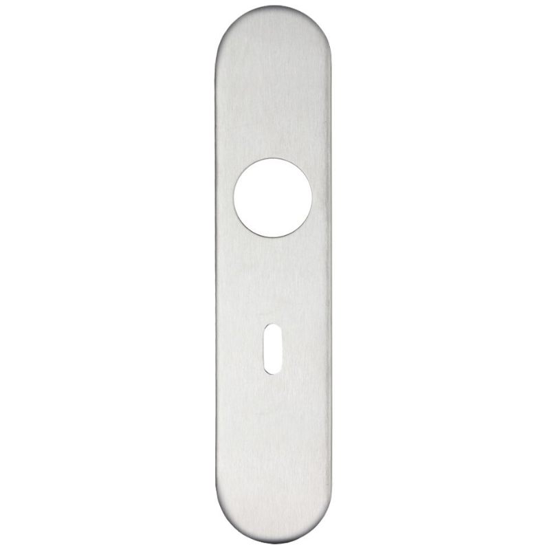 Radius Cover plate for 19 mm and 22mm RTD Lever on Backplate - Lock 57mm-Satin Stainless