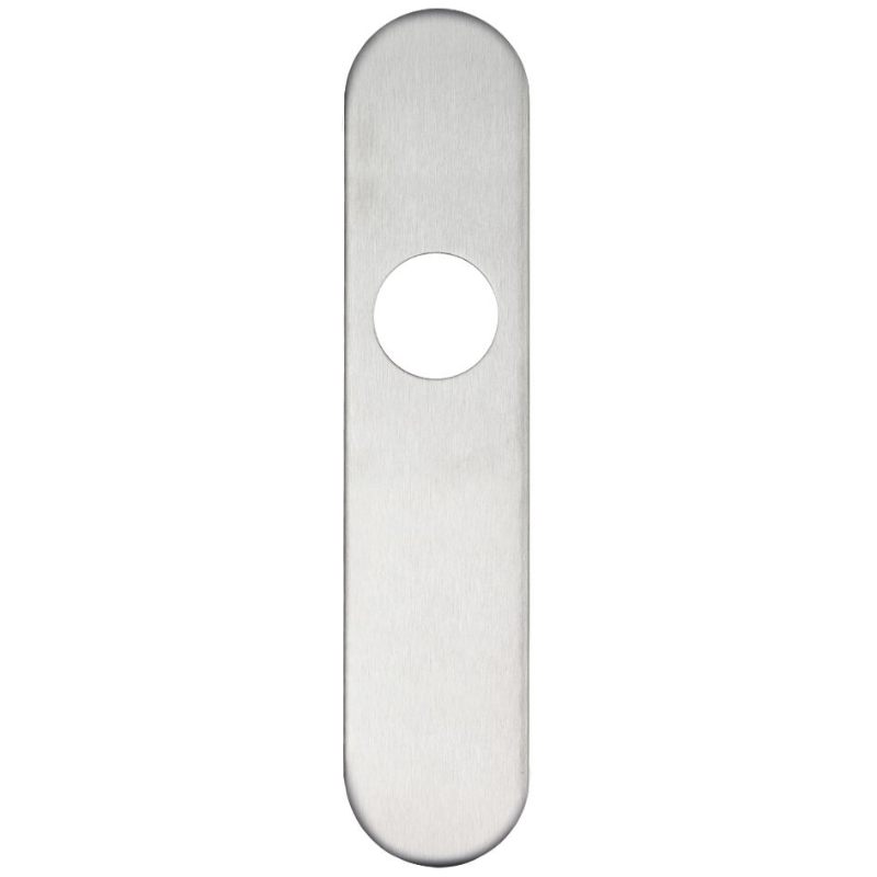 Radius Cover plate for 19 mm and 22mm RTD Lever on Backplate - Latch-Satin Stainless