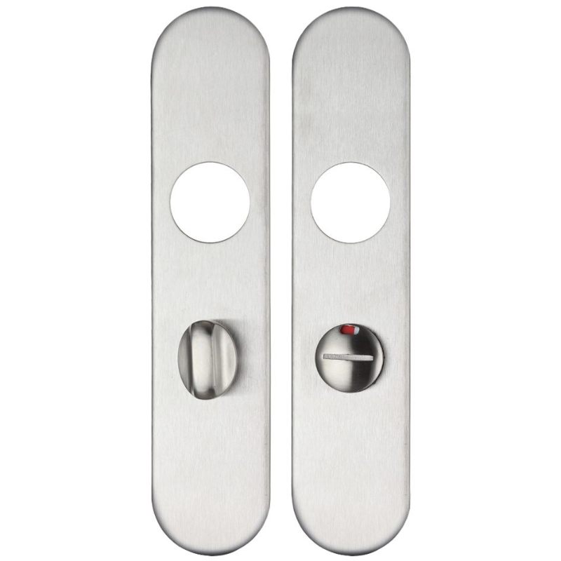Radius Cover plate for 19 mm and 22mm RTD Lever on Backplate - Bathroom 57mm-Satin Stainless