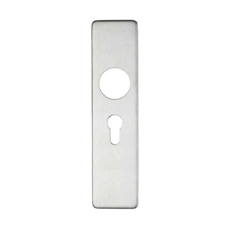 Cover plate for 19 mm RTD Lever on Short Backplate - Euro Profile 47.5mm - 45mm x180mm-Satin Stainless