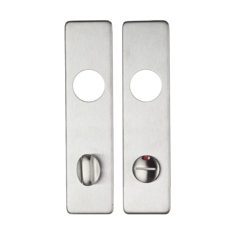Cover plate for 19 mm RTD Lever on Short Backplate - Din Bathroom/78mm Centres - 45mm x 180mm-Satin Stainless