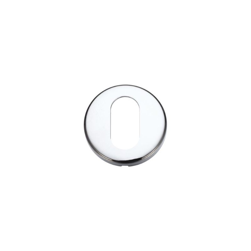 Oval Profile Escutcheon 52mm dia-Polished Chrome